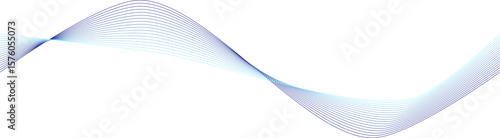 青いグラデーションの波がなめらかに流れる背景イラスト