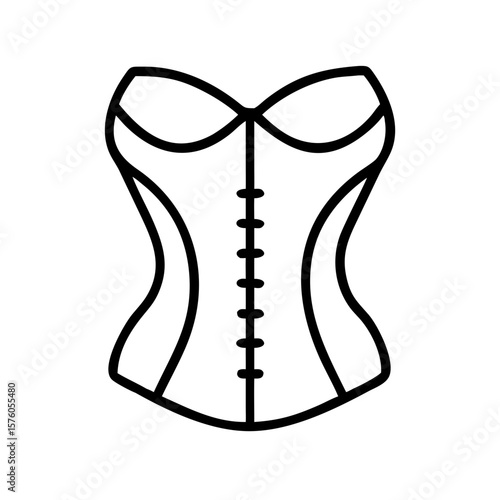 Corset flat icon for apps and websites