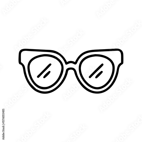 Fashionable glasses  flat icon for apps and websites
