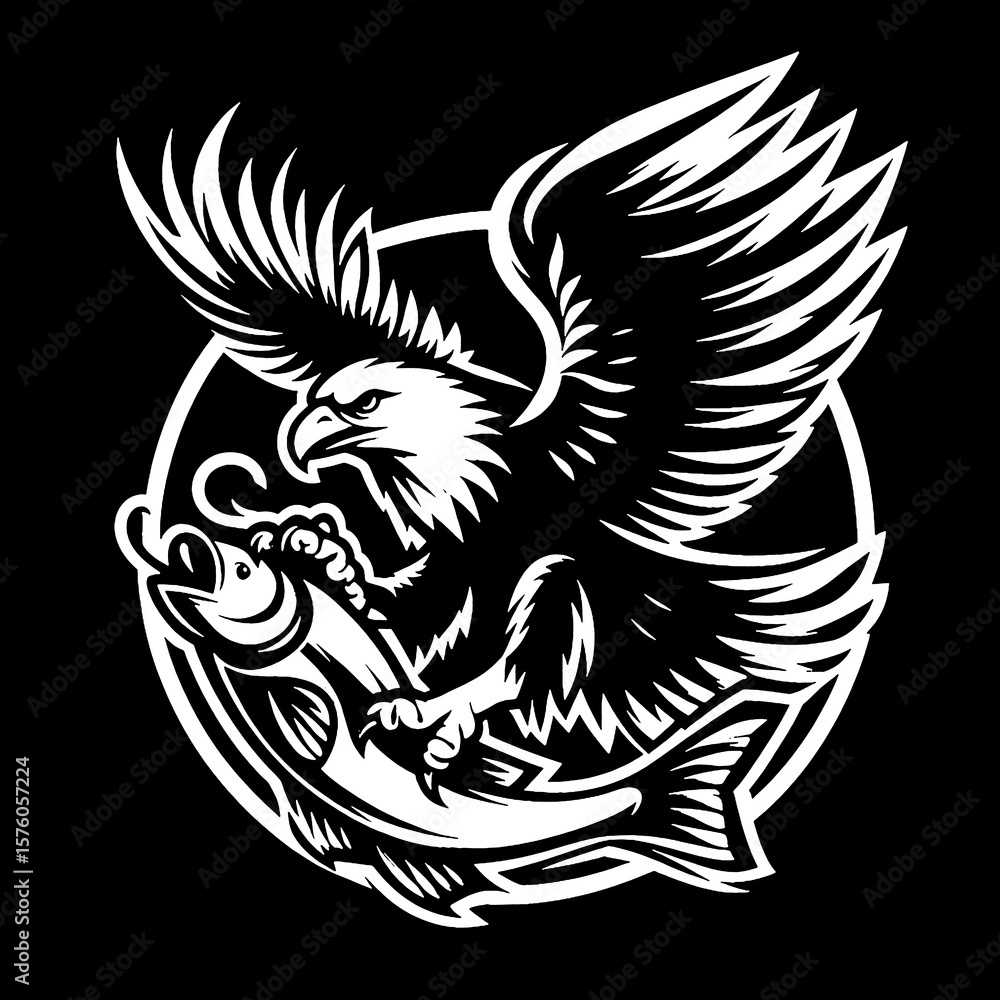 Obraz premium eagle head vector illustration