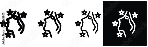 Glowing skin icons vector pack
