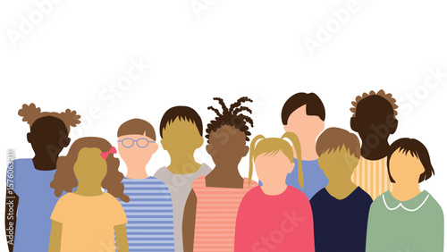 いろんな国の子供たち正面表情無10人