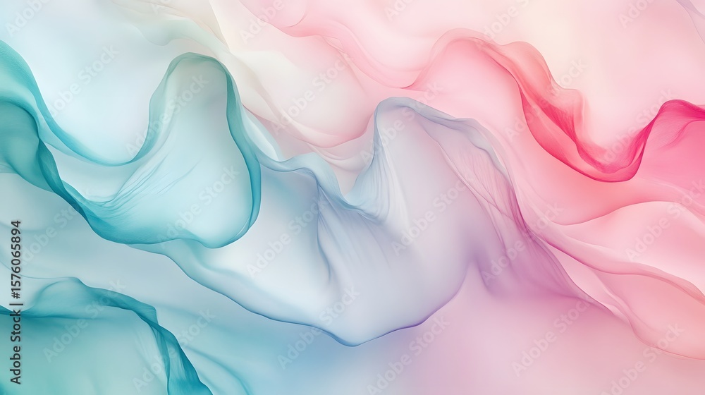Obraz premium Delicate abstract design with flowing pastel colors.