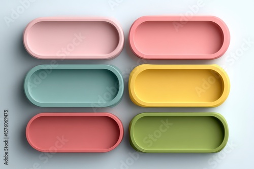 Colorful Rounded Blocks Infographic Design in Pastel Tones