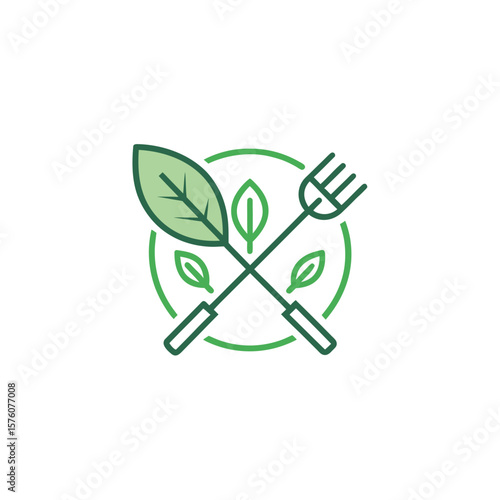 shovel and rake crossed garden tool with leaf