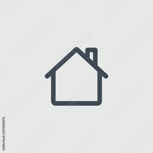 Simple house icon ideal for real estate, construction, property, and homerelated designs. Versatile and universally recognizable symbol for various projects.