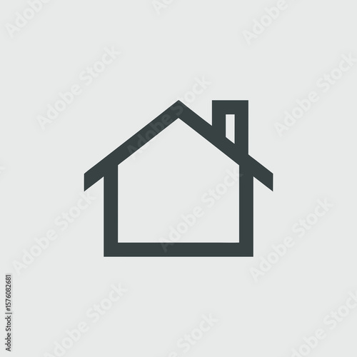 Simple house icon ideal for real estate, construction, property, and homerelated designs. Versatile and universally recognizable symbol for various projects.