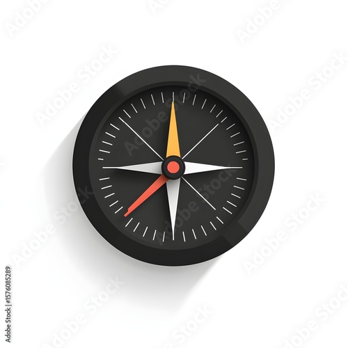 Free Download A flat design compass icon. - GFXLoad