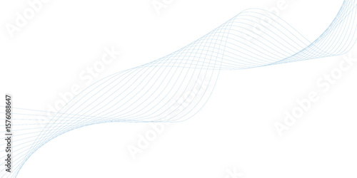 Vector abstract background with dynamic blue waves.