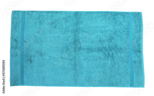 One terry towel isolated on white, top view