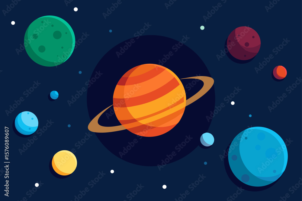 Fototapeta premium solar system in the night