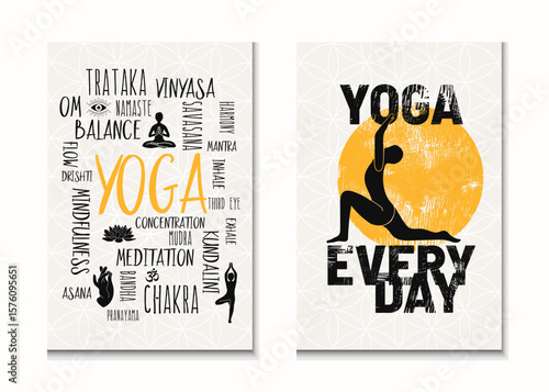 Motivational Yoga Posters Set
