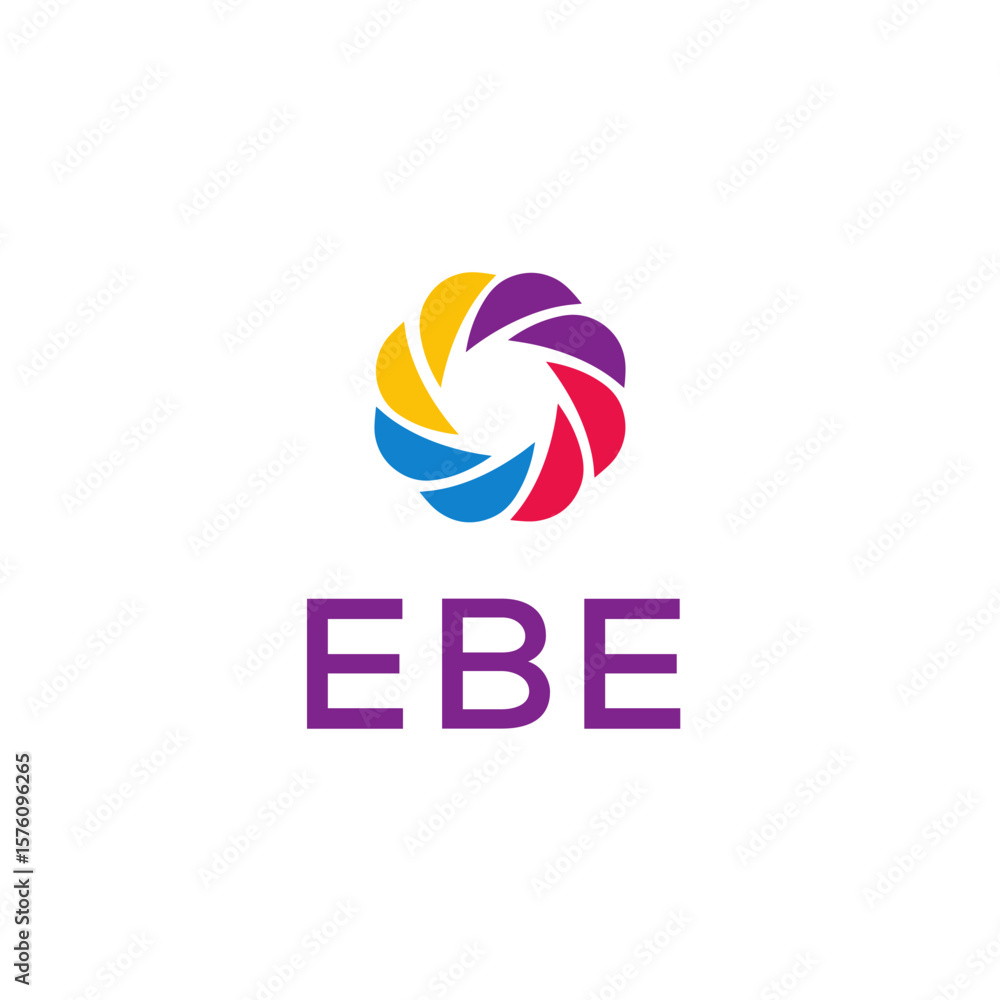Obraz premium EBE logo design on white background.