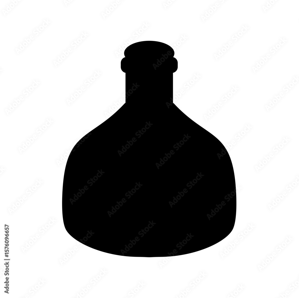 Potion bottle silhouette isolated on white background Potion bottle silhouette isolated on white background