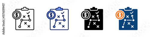 Strategy All In One Icon Multi Styles Vector Set