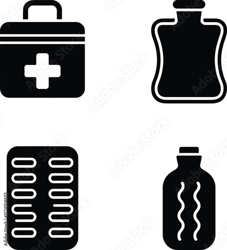  Medical Supplies and Home Health Silhouettes