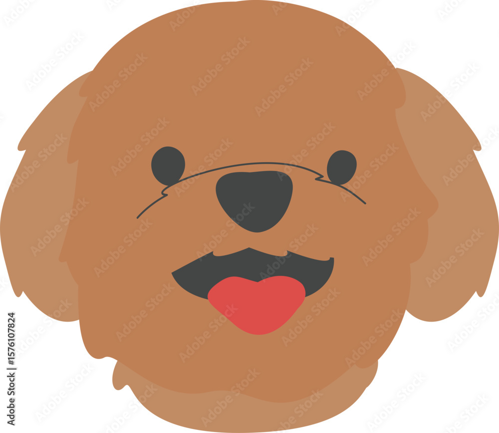 Obraz premium Pet Dog Vector Hand Drawn Ilustration