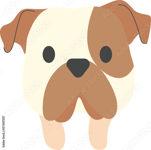 Pet Dog Vector Hand Drawn Ilustration