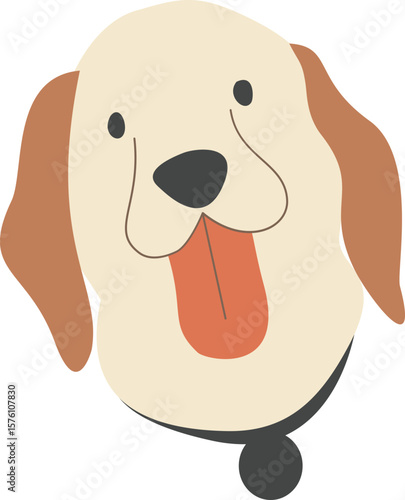 Pet Dog Vector Hand Drawn Ilustration
