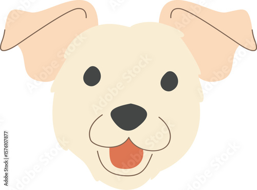 Pet Dog Vector Hand Drawn Ilustration