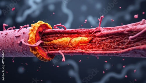 Exploring blood vessel dynamics human body 3d visualization scientific environment close-up view medical concept