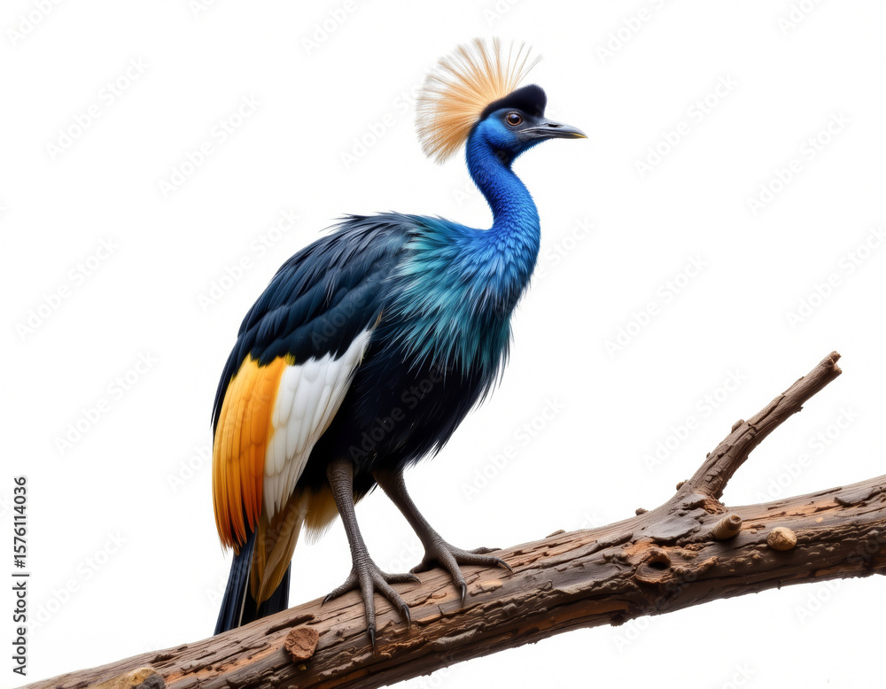 Obraz premium a close up of a cassowary with vibrant blue skin and helmet like casque