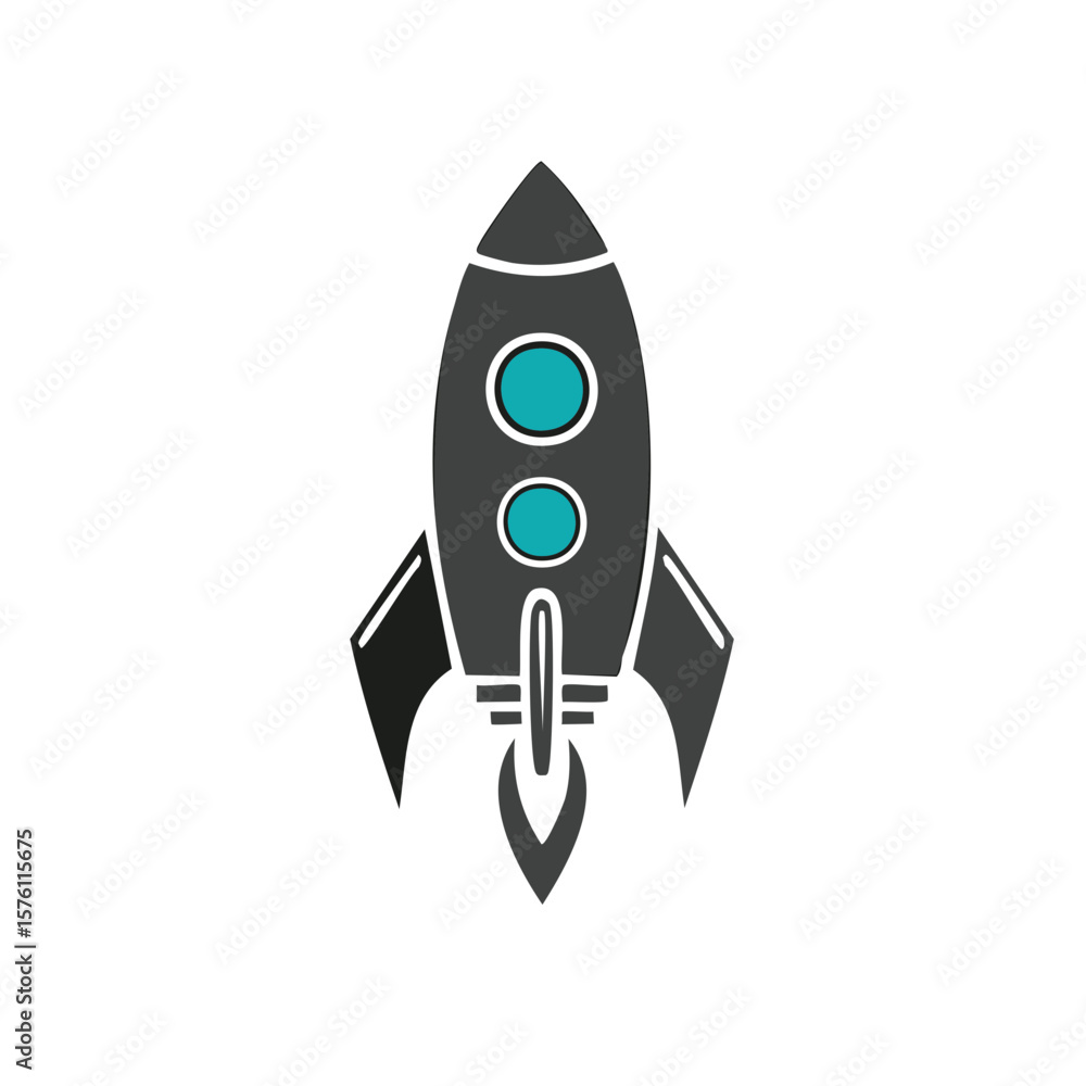 Rocket Launch Illustration in Retro Style, Exploring Space Adventure and Future Technology Rocket Launch Illustration in Retro Style, Exploring Space Adventure and Future Technology