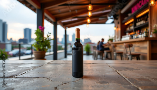 Wallpaper Mural realistic image of a product placed on scratched concrete flooring in a rooftop Torontodigital.ca