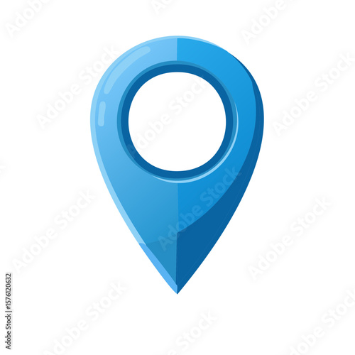 Digital Blue Navigation Pointer Shows Position and Location for Finding Destinations