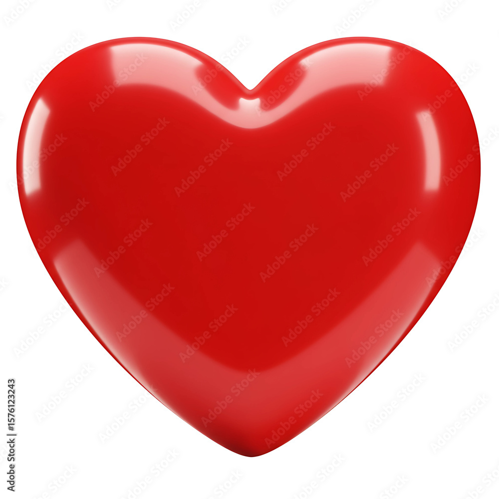 3D Red Heart Love Icon 3D Red Heart Love Icon