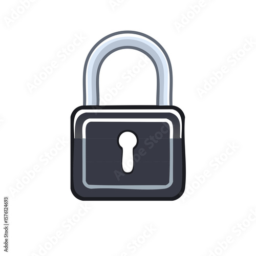 Illustration of a closed grey padlock indicating privacy, security and confidentiality