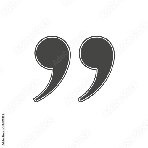 Pair of quotation marks for dialogue, sayings, and direct speech. Open quotes punctuation.