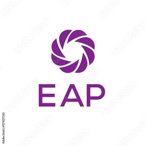 EAP logo design on white  background.