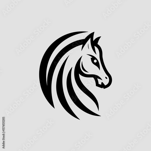 Wallpaper Mural Stylized horse head vector logo icon for equestrian branding and sports Torontodigital.ca