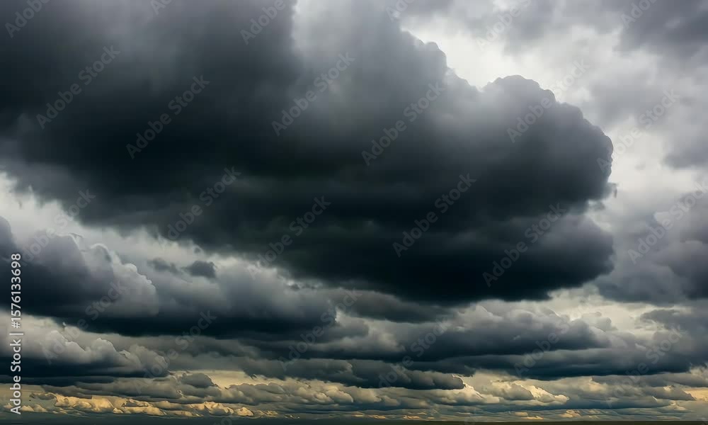 Dark Storm Clouds Filling The Sky In A Dramatic Atmospheric Weather Scene Dark Storm Clouds Filling The Sky In A Dramatic Atmospheric Weather Scene