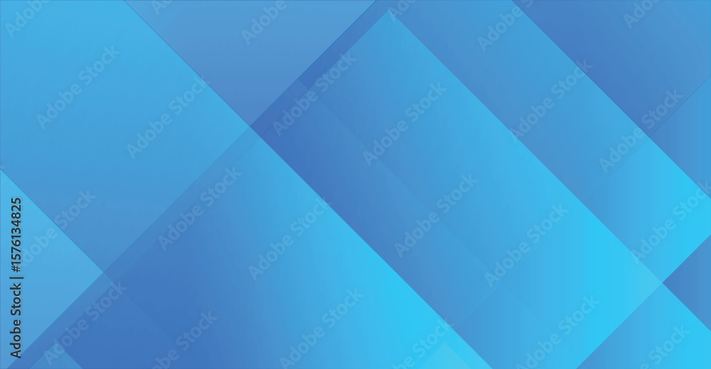 Obraz premium Abstract Blue Geometric Design with Overlapping Layers and Gradient Shades.