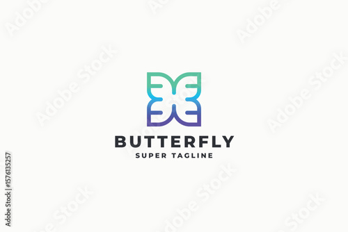 Butterfly - Modern Art Butterfly Logo
