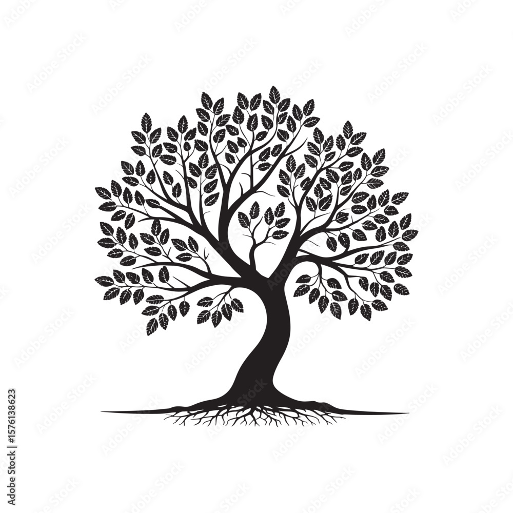 Obraz premium vector tree silhouette