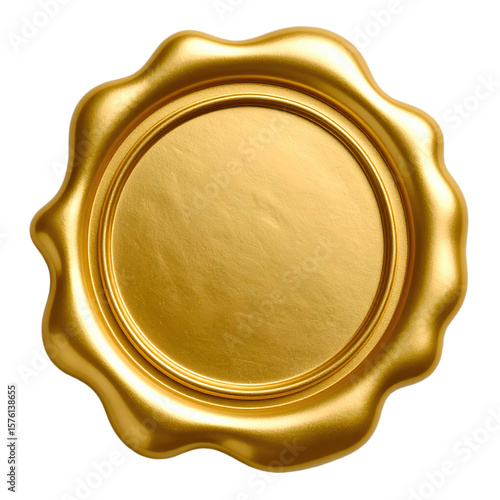 Premium brass ornamental badge, elegant design, luxurious metal, decorative emblem, vintage style.