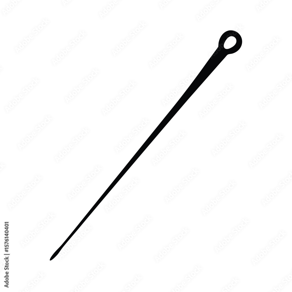 Obraz premium sewing needle isolated on white background