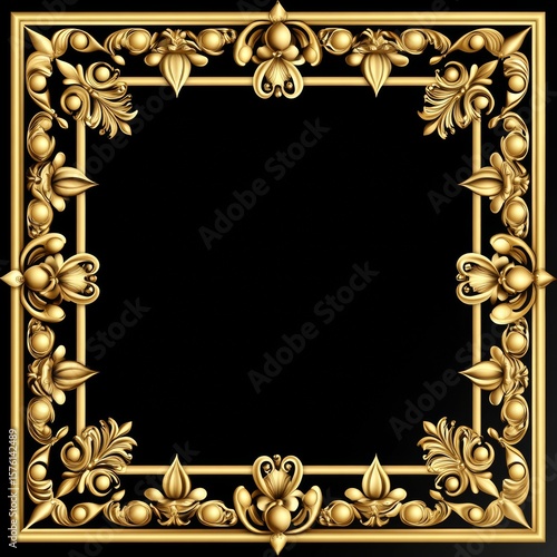 Gold Ornate Frame with Floral Motifs