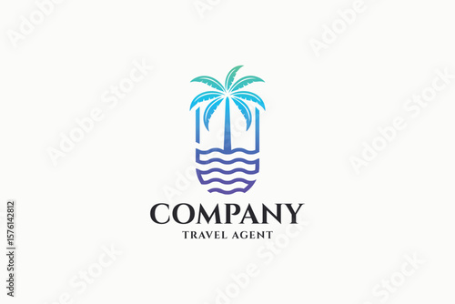 Tropical Palm Tree Resort & Travel Logo