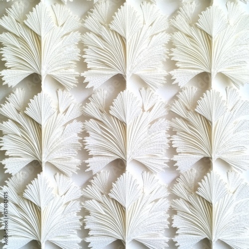 Grid Pattern of Book Page Fan Shapes