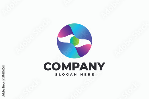 Free Download Radie Abstract Circle Logo
 - GFXLoad