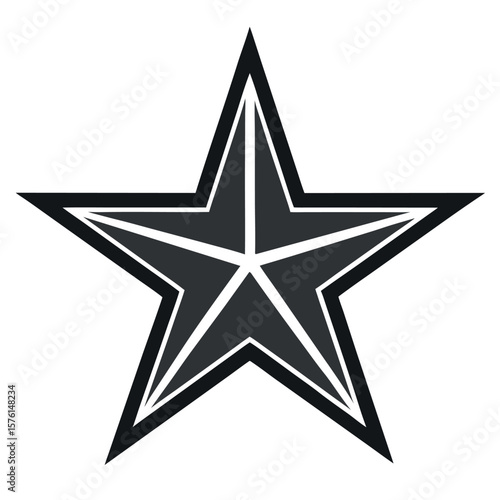 Single Bold Star – Minimalist Vector Icon for Ratings, Favorites, Achievements, Badges, Highlights, UI Design, Awards, and Clean Flat Graphic Elements in Web or App In