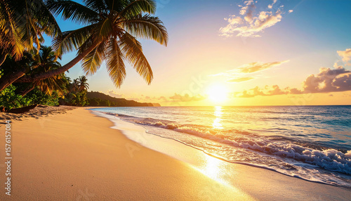 sunset view over the beach
