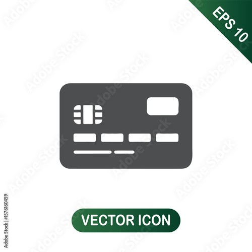 Credit Card Icon Modern Financial Transaction Symbol