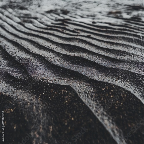 Wet Sand Ripple Patterns