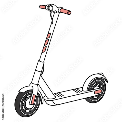 vintage scooter vector illustration