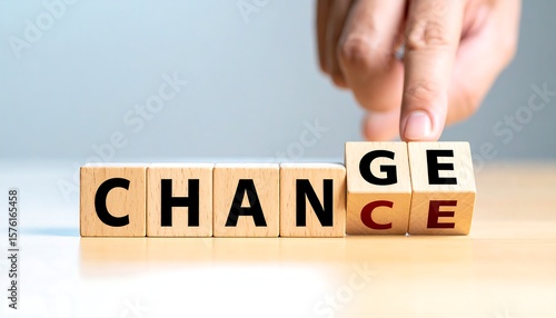 Wooden blocks spelling out the word 